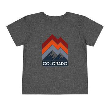 Buy dark-heather-grey Colorado Toddler T-Shirt - Retro Palm Tree Unisex Toddler Colorado Shirt