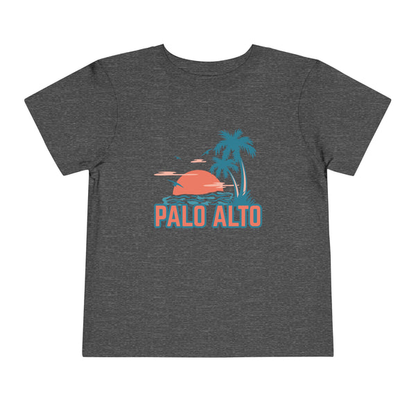 Palo Alto, California Toddler T-Shirt - Retro Palm Tree Toddler Palo Alto Shirt