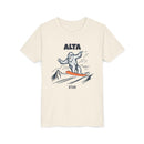 Alta, Utah Yeti Snowboard Youth Tee - Kids Skiing Shirt-1