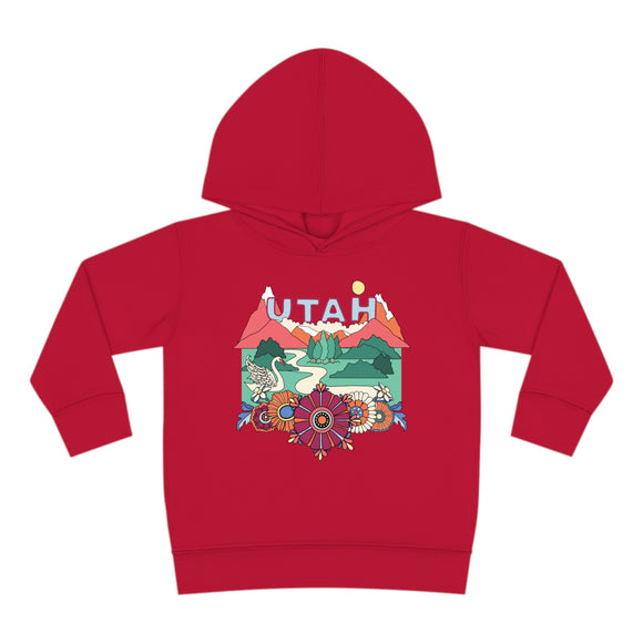 Utah Toddler Hoodie - Boho Mountain Unisex Utah Toddler Sweatshirt