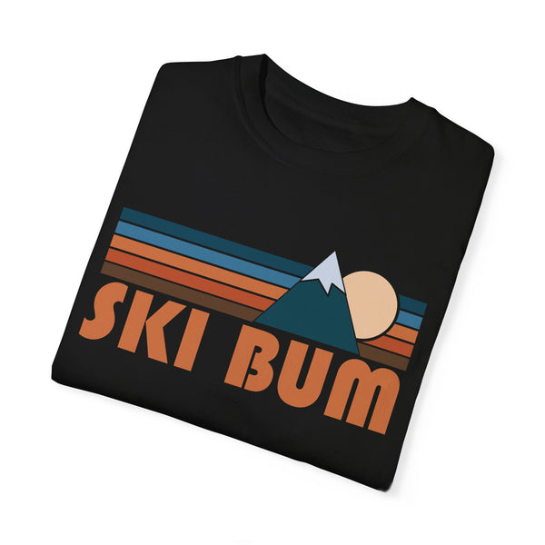 Ski Bum Graphic Tee, Comfort Colors Retro Unisex T shirt, Mountain Adventure Shirt
