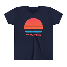 Wyoming Youth Shirt - Retro 80s Wyoming Kid's T-Shirt