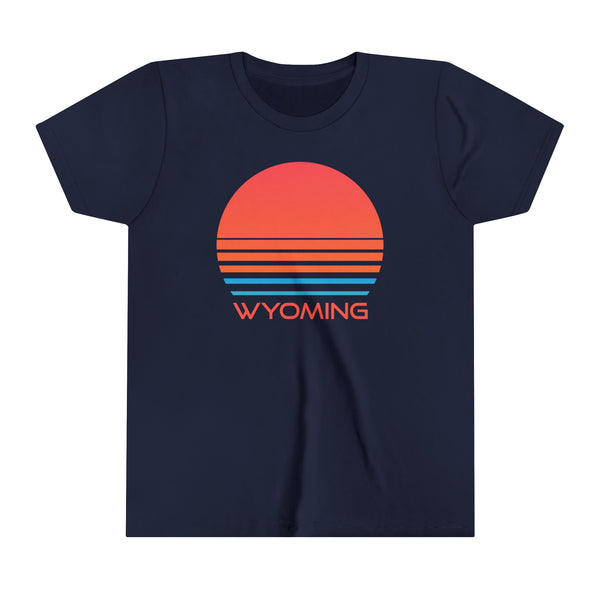 Wyoming Youth Shirt - Retro 80s Wyoming Kid's T-Shirt