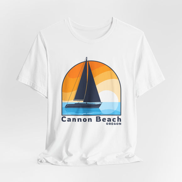 Cannon Beach, Oregon T Shirt - Sailboat Tee