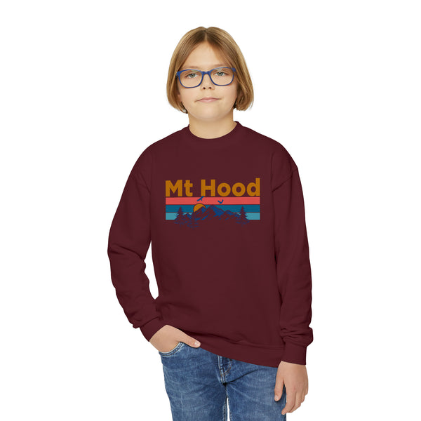 Mt Hood, Oregon Youth Sweatshirt - Unisex Kid's Mt Hood Crewneck Sweatshirt