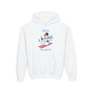 Vail, Colorado Youth Hoodie - Skiing Snowman Kids Vail Hooded Sweatshirt-1