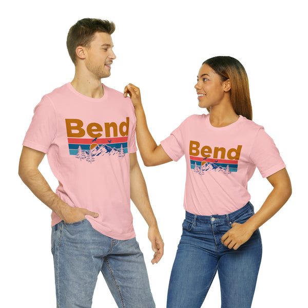 Bend, Oregon Shirt - Mountain Sunset Unisex Bend T-Shirt