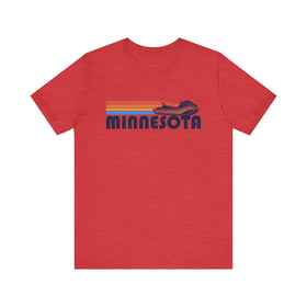 Buy heather-red Milwaukee, Minnesota T Shirt - Retro Jetski PWC Graphic Tee