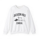 Jackson Hole, Wyoming Sweatshirt - Mountain Cowgirl Graphic Crewneck-1