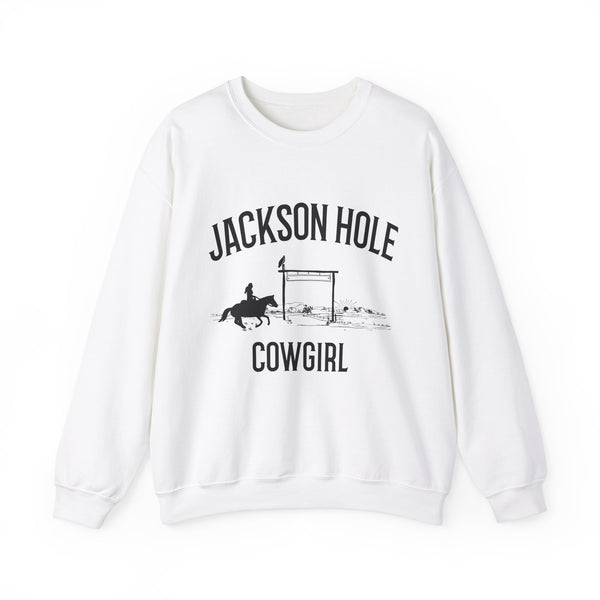 Jackson Hole, Wyoming Sweatshirt - Mountain Cowgirl Graphic Crewneck