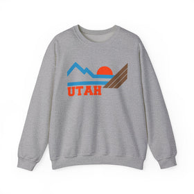 Buy sport-grey Utah Sweatshirt - Mountain Utah Crewneck Sweatshirt