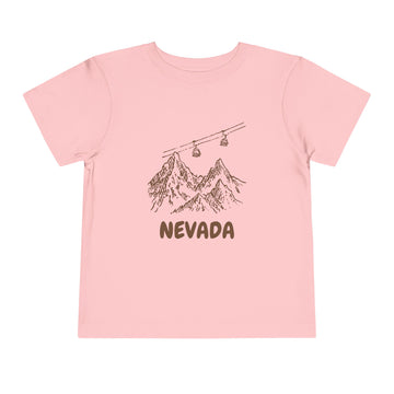 Buy pink Nevada Toddler T-Shirt — Vintage Gondola Ski Mountain Tee