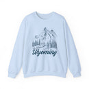 Wyoming Sweatshirt - Mountain Illustration Graphic Crewneck-4