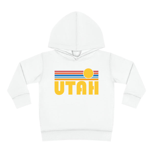 Utah Toddler Hoodie - Retro Sunrise Unisex Utah Toddler Sweatshirt