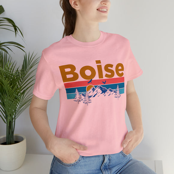 Boise, Idaho Shirt - Mountain Sunset Unisex Boise T-Shirt