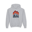 Colorado Youth Hoodie - Retro Mountain Colorado Youth Sweatshirt-2