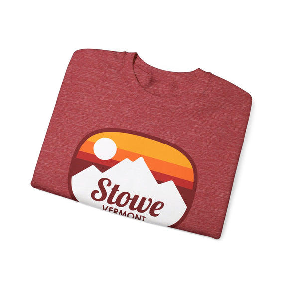 Stowe, Vermont Sweatshirt - Unisex Retro Ombre Crewneck Stowe Sweatshirt