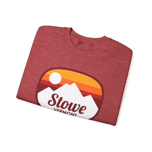 Stowe, Vermont Sweatshirt - Unisex Retro Ombre Crewneck Stowe Sweatshirt