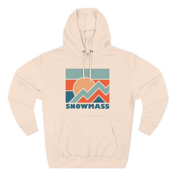Snowmass, Colorado Hoodie - Retro Mountain Unisex Sweatshirt