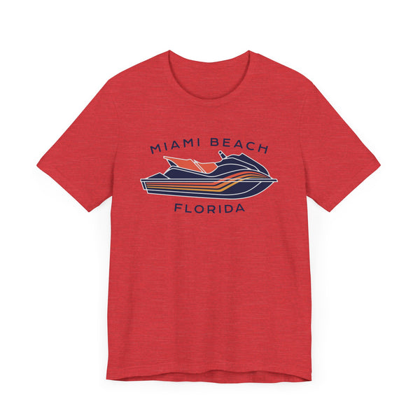 Miami Beach, Florida T Shirt - Jetski Boating Graphic Tee