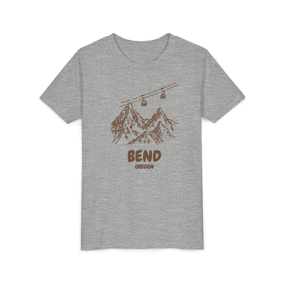 Bend, Oregon Youth T-Shirt — Vintage Gondola Ski Mountain Tee