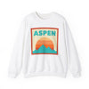 Retro Aspen, Colorado Sweatshirt, Mountain Sun Design, Unisex Crewneck, Gift for Outdoorsy Friends, Vintage Aspen, Colorado Jumper