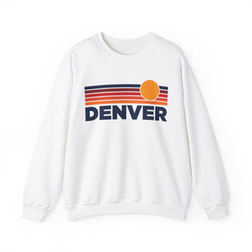 Denver, Colorado Sweatshirt Retro Sun Unisex - Denver Vintage Inspired Warm Pullover Jumper