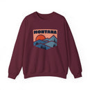 Montana Sweatshirt Retro Mountains, Montana Unisex Graphic Crewneck-4