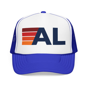 Buy red-white-royal Alabama Trucker Hat - AL retro cap