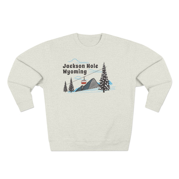 Premium Jackson Hole, Wyoming Sweatshirt Unisex Crewneck, Premium Sweatshirt, Crewneck Jumper, Ski Resort Apparel