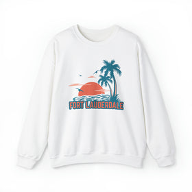 Fort Lauderdale, Florida Sweatshirt - Unisex Palm Tree Fort Lauderdale Sweatshirt