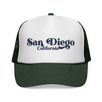 Buy dark-green San Diego, California Retro Trucker Hat