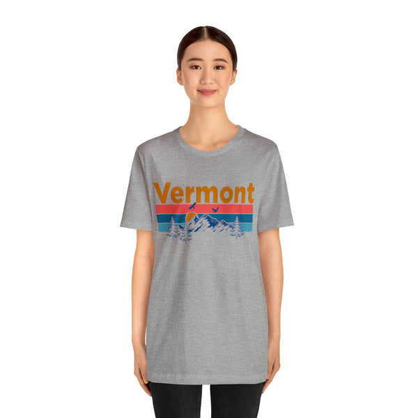 Vermont T-Shirt - Mountain Sunset Unisex Vermont Shirt