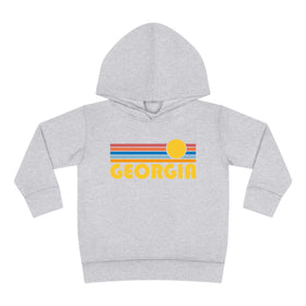 Georgia Toddler Hoodie - Retro Sunrise Unisex Georgia Toddler Sweatshirt