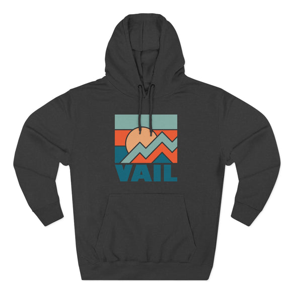 Vail, Colorado Hoodie - Retro Mountain Unisex Sweatshirt