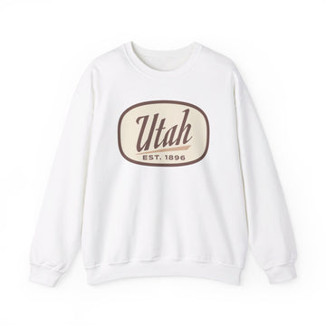 Buy white Utah Sweatshirt - Unisex Retro Utah Crewneck Sweatshirt