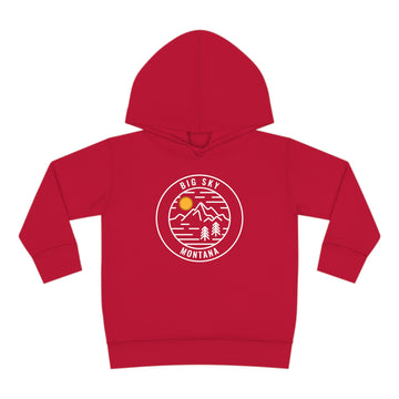 Buy vintage-red Big Sky, Montana Toddler Hoodie - Unisex Big Sky Toddler Sweatshirt