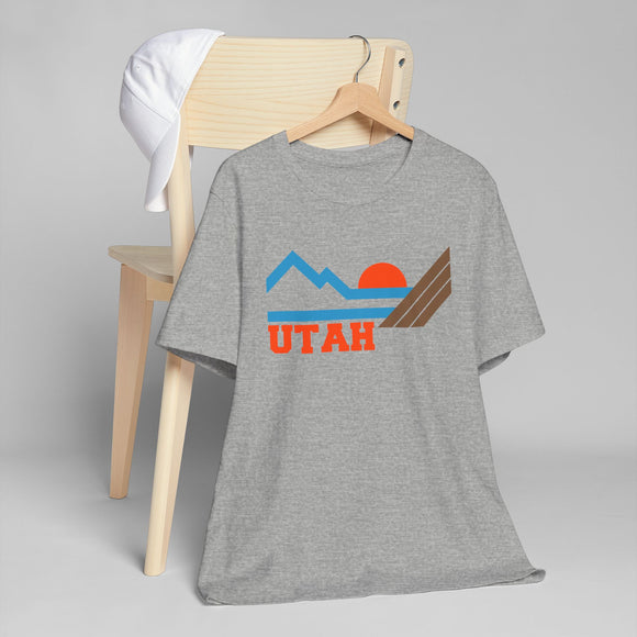 Utah Retro Mountains Sunset T-Shirt | Vintage Utah Tee