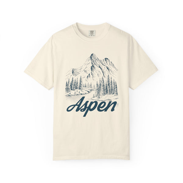 Aspen, Colorado Graphic Tee - Mountain Illustration Aspen T Shirt