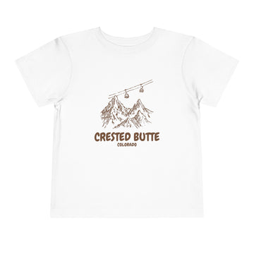 Crested Butte, Colorado Toddler T-Shirt — Vintage Gondola Ski Mountain Tee - 0