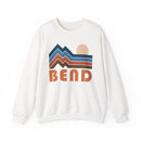 Bend, Oregon Sweatshirt Retro Mountains, Bend Unisex Graphic Crewneck-1
