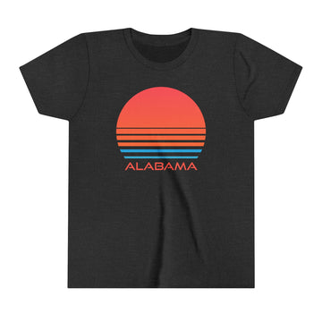 Buy dark-grey-heather Alabama Youth Shirt - Retro 80s Alabama Kid's T-Shirt