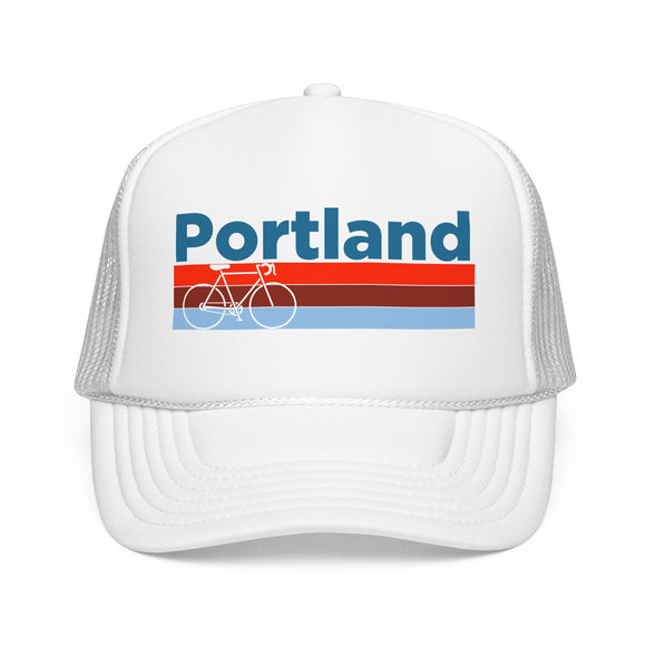 Portland, Oregon Trucker Hat - Foam Portland Bike Cap