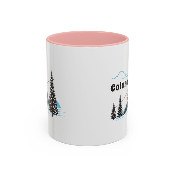 Colorado Retro Snow Skiing Mountain 11 oz Mug, Ski Lodge Decor Coffee Cup, Mountain Gondola Lover Gift, Retro Skiing Mug