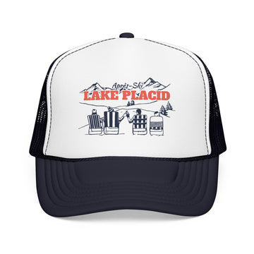 Lake Placid, New York Après-ski Trucker Hat — Foam Mesh Cap