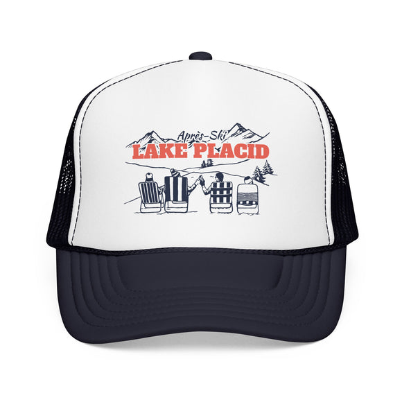 Lake Placid, New York Après-ski Trucker Hat — Foam Mesh Cap