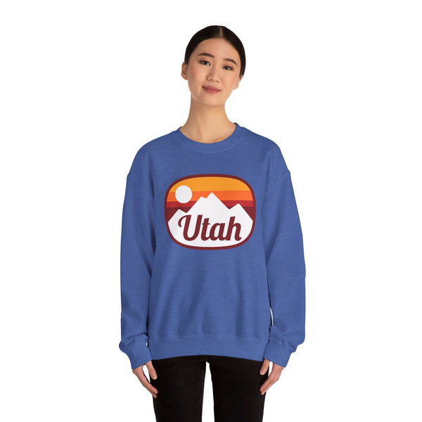 Utah Sweatshirt - Unisex Retro Ombre Utah Crewneck Sweatshirt