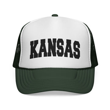 Buy dark-green Kansas Retro Collegiate Style Trucker Hat