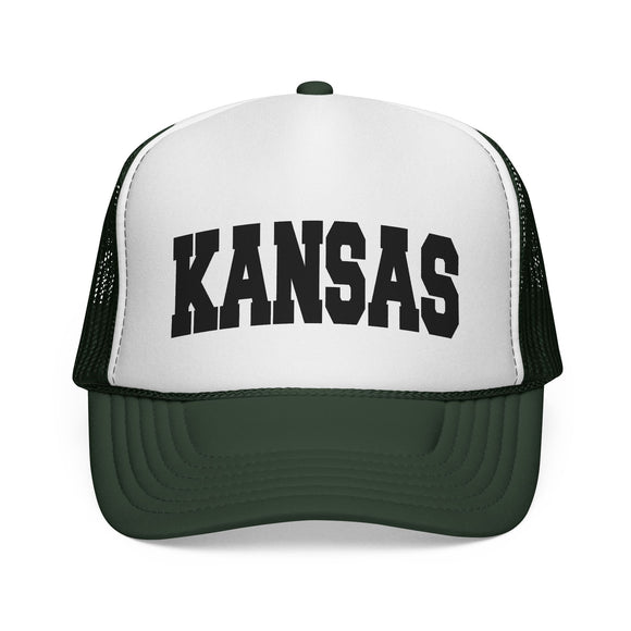 Kansas Retro Collegiate Style Trucker Hat