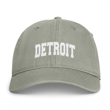 Buy sandstone Detroit, Michigan Washed Baseball Cap - Vintage Coastal Comfort Colors